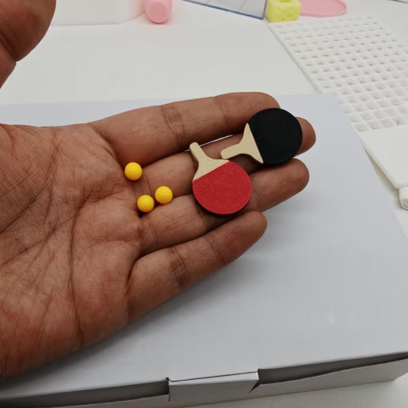 1Set Dollhouse Miniature Ping  - đánh giá và giá Table Tennis Olympics