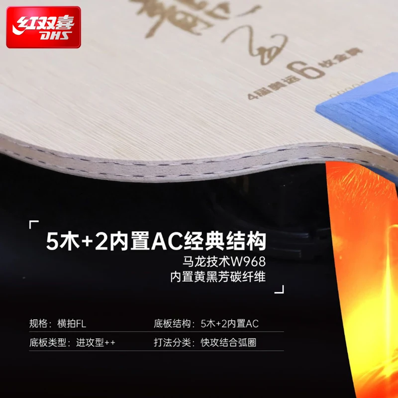Vợt bóng bàn DHS Malong Six Go - đánh giá và giá Table Tennis Zhang Jike