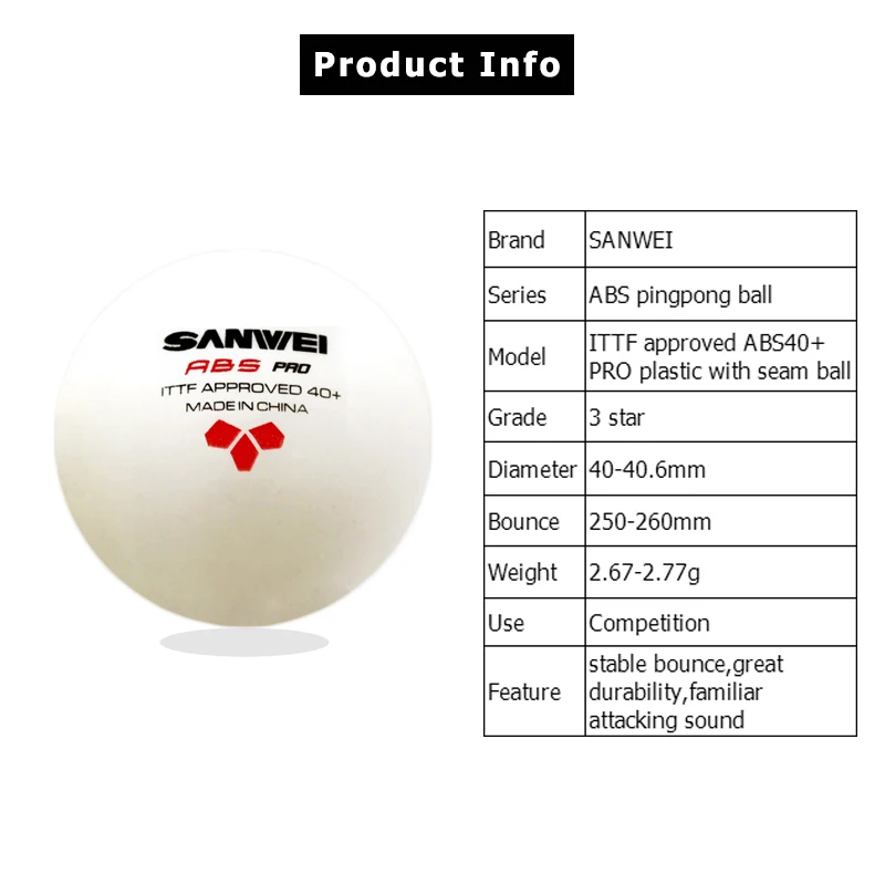 6pcs/box New Material SANWEI A - đánh giá và giá Table Tennis Olympics