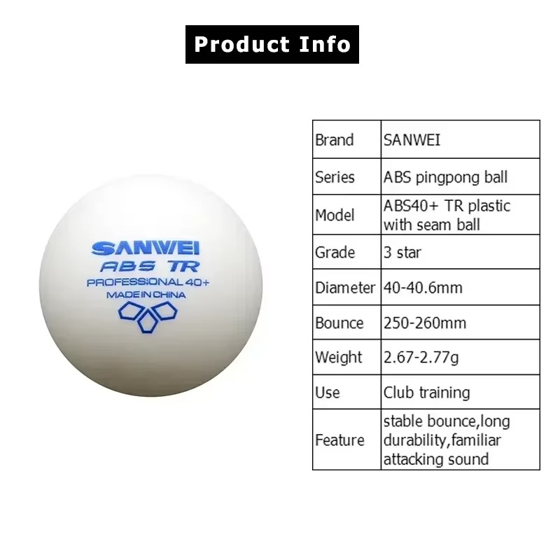 50/100pcs SANWEI TR 3 Star Tab - đánh giá và giá Table Tennis Olympics